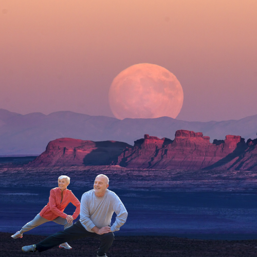 Healthy man practicing yoga after 50 to rebuild body and mind